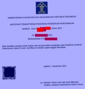 Per 1 November 2021, Perseroan Perorangan Resmi Hadir di Indonesia