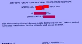 Per 1 November 2021, Perseroan Perorangan Resmi Hadir di Indonesia