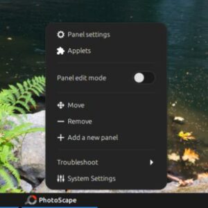 linux mint panel edit mode