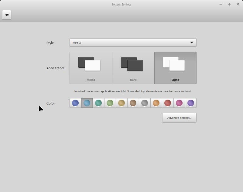 system setting linux mint