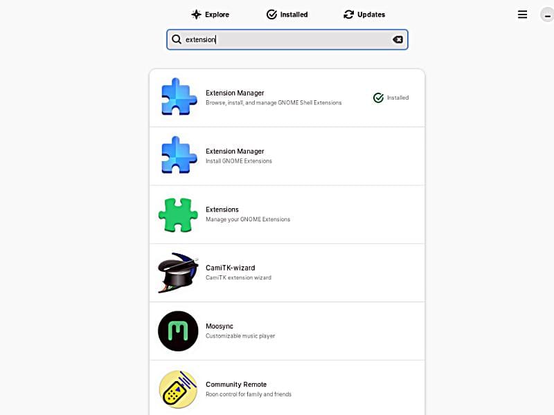 Dowloand extension manager